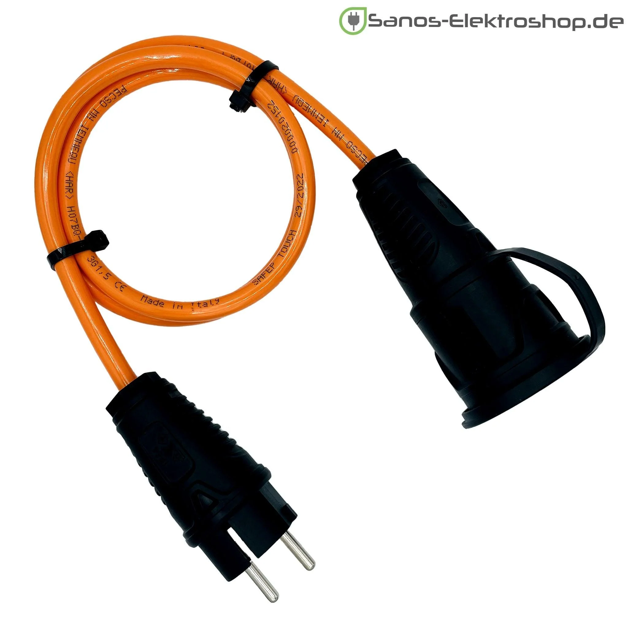 Schuko-Verlängerung 230V mit Deckel am Band - PUR Gummileitung H07BQ-F 3G2,5 mm² | 1,00 bis 50,00 Meter | verschiedene Farben - Image 7