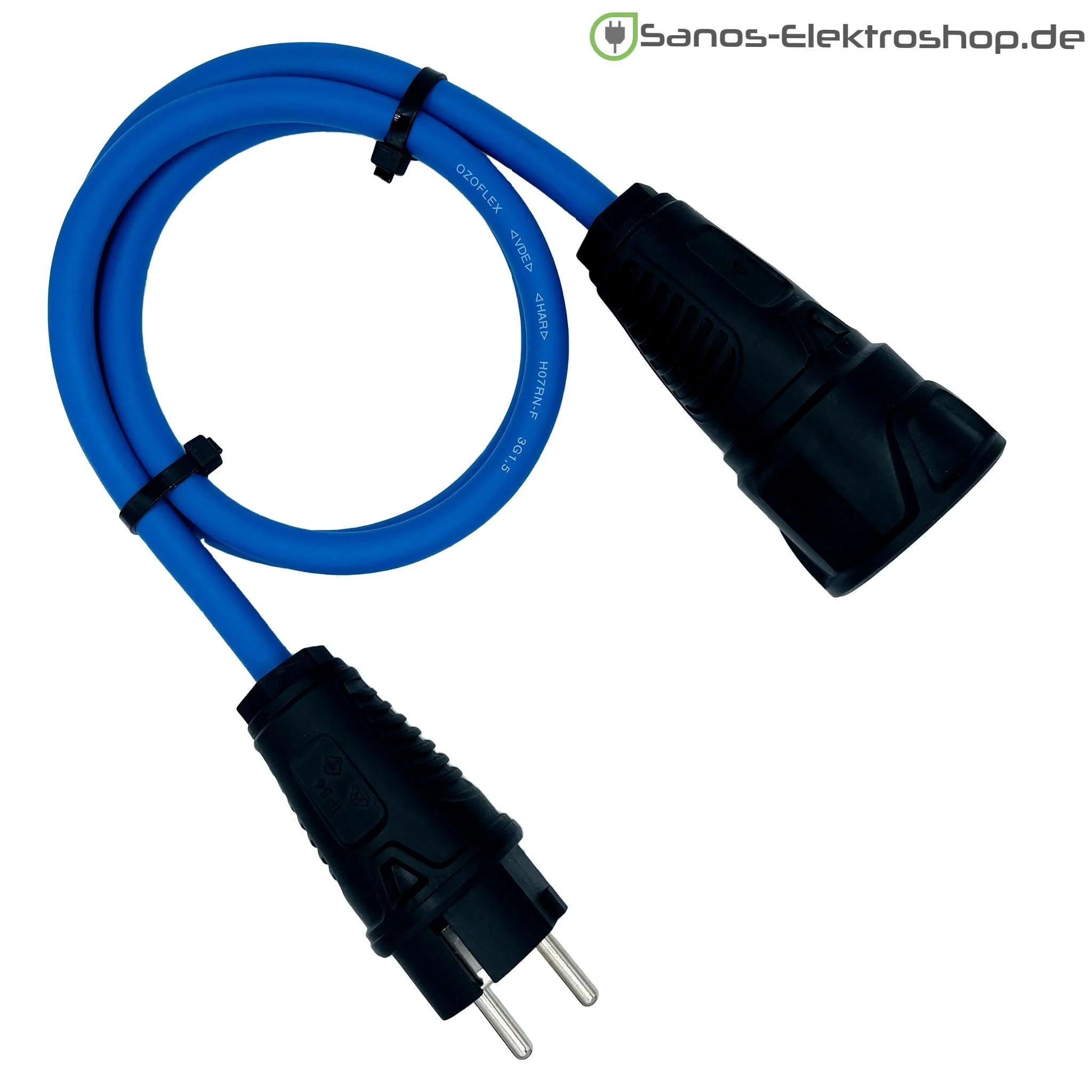 Schuko-Verlängerung 230V ohne Deckel Gummileitung H07RN-F 3G2,5 mm² | 1,00 bis 50,00 Meter | verschiedene Farben - Image 5