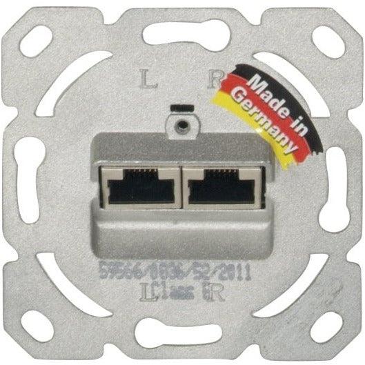 Universal Datendose CAT6 2x45° passt für GIRA, Busch-Jäger, BERKER, JUNG