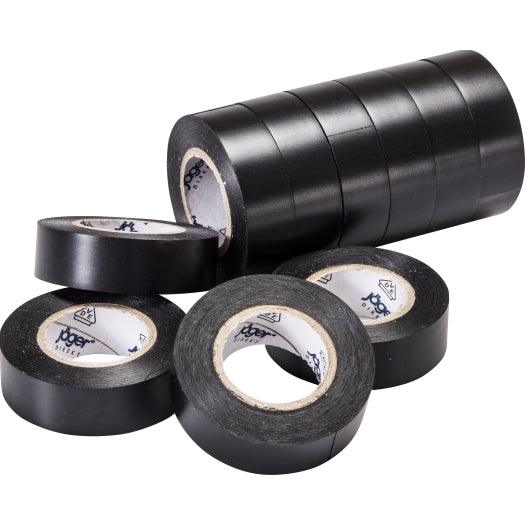 VDE-PVC-Isolierband, schwarz, Stärke = 0,15mm, Breite = 15mm, 10m Länge, 10 Stück
