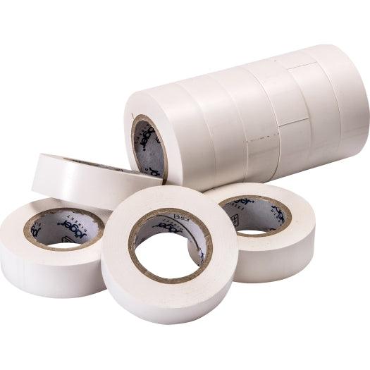 VDE-PVC-Isolierband, weiß, Stärke = 0,15mm, Breite = 15mm, 10m Länge, 10 Stück