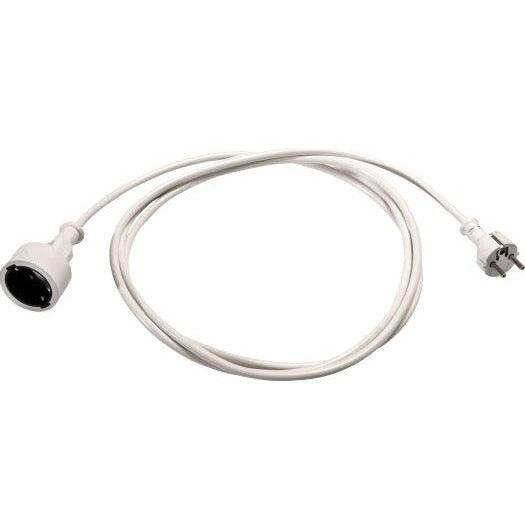 Verlängerung H05VV-F 3G1, 5, 3m weiß H05VV-F 3G1, 5 qmm weiß