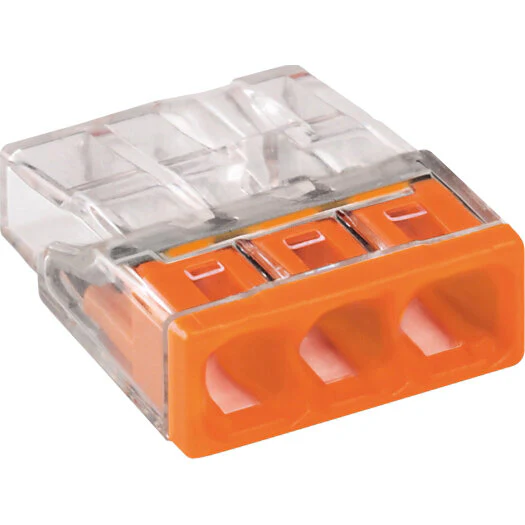 WAGO 2273-203, WAGO-Steckklemme 3x0, 5-2, 5mm², transparent, 100 Stück