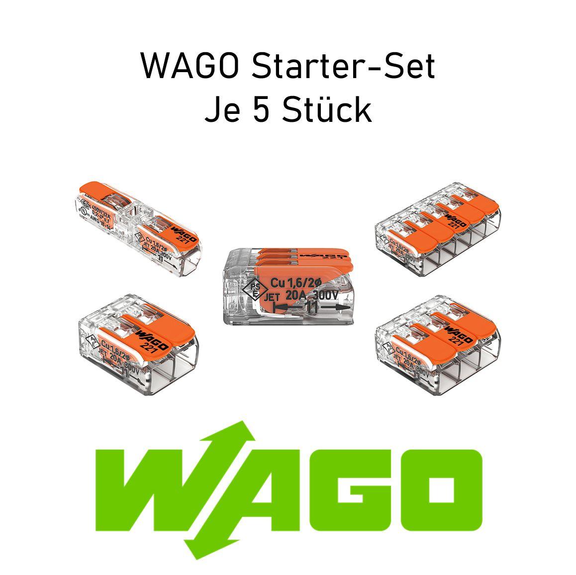 WAGO 221 Starter-Set: 221-2411, 221-412, 221-413, 221-415 - Je 5 Stück - Image 2