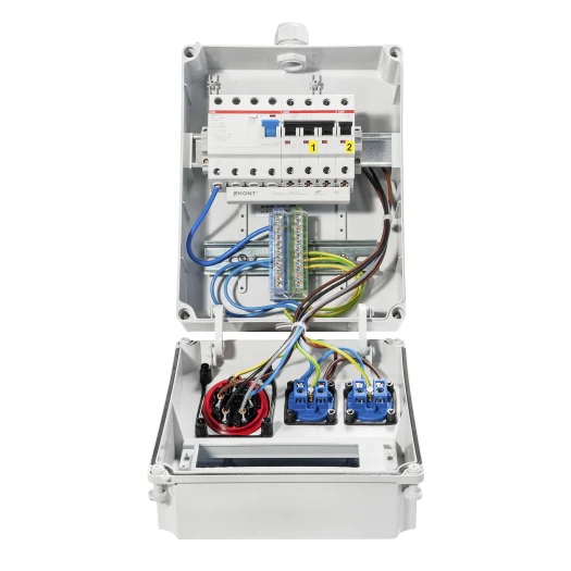 SANOS Wandverteiler ABB/PCE - 1x CEE 16A und 2x Schukodosen mit FI | SAN007 - Image 2