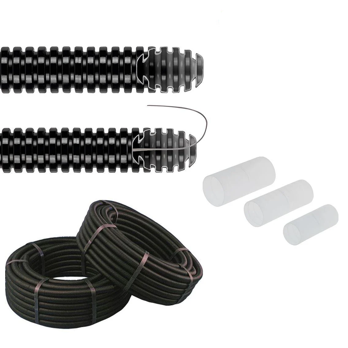 Wellrohr / Flexibles Leerrohr / Schutzrohr | M16 - M63 | verschiedene Längen - Betonfest